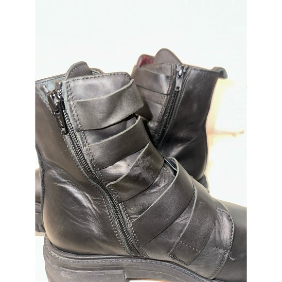 Lavorazione Artigianale womans boots black leather italian handmade goth punk 9‎ - Picture 10 of 12
